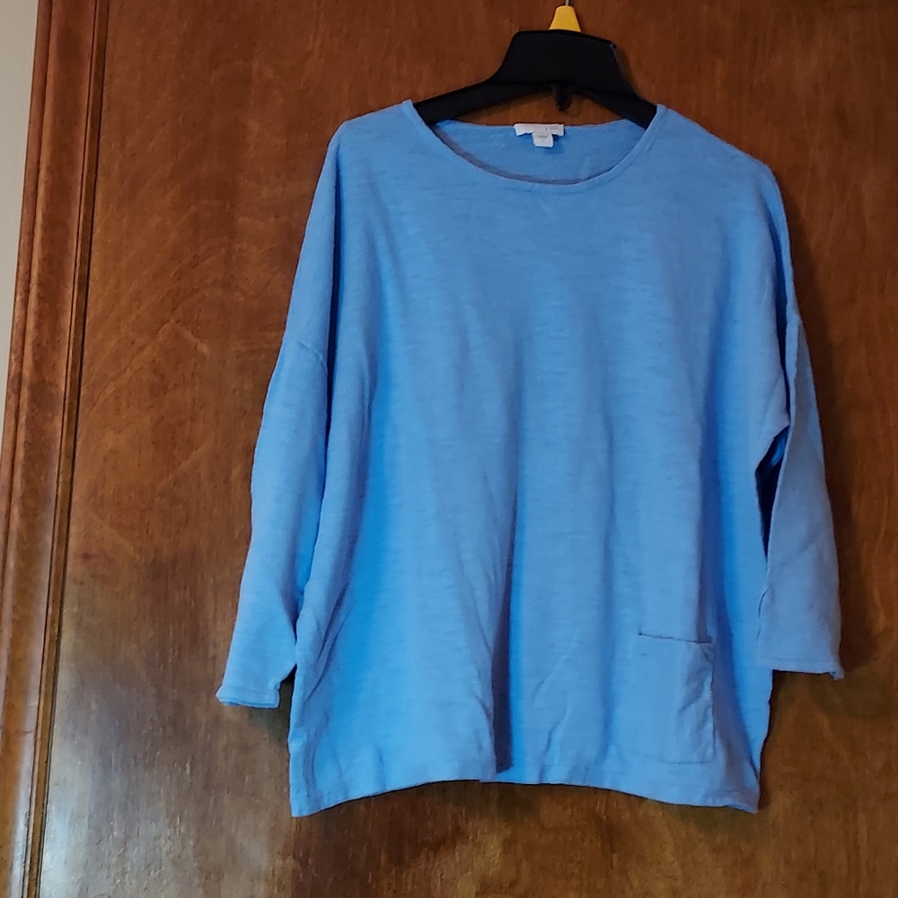 J Jill Blue Top Size Large